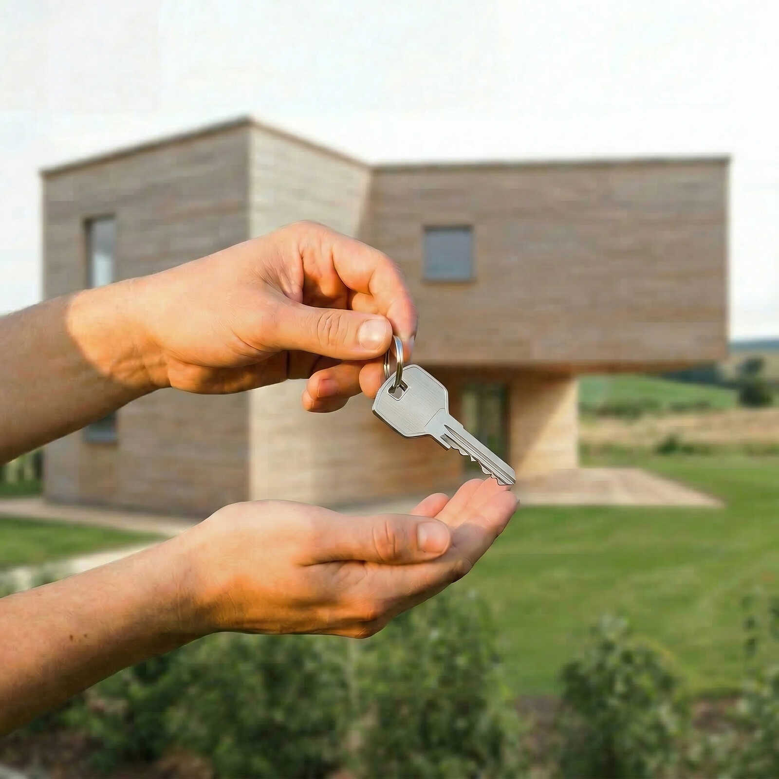Schlüsselübergabe – schlüsselfertiges Holzhaus von Nørvik Homes